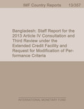 Bangladesh: Staff Report for the 2013 Article IV Consultation and Third Review Under the Extended Credit Facility and Request for Modification of Performance Criteria