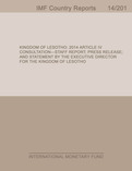 Kingdom of Lesotho: 2014 Article IV Consultation-Staff Report; Press Release; and Statement by the Executive Director for the Kingdom of Lesotho