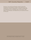 Romania: First and Second Reviews Under the Stand-By Arrangement and Request for Waiver of Nonobservance of a Performance Criterion, Modification of Program Conditionality, and Rephasing of the Availability Dates of Purchases; Staff Report; Press Release;