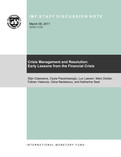 Crisis Management and Resolution: Early Lessons from the Financial Crisis