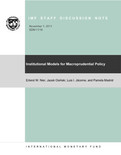 Institutional Models for Macroprudential Policy