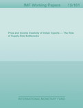 Price and Income Elasticity of Indian Exports—The Role of Supply-Side Bottlenecks