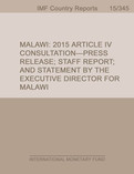 Malawi : 2015 Article IV Consultation-Press Release; Staff Report; and Statement by the Executive Director for Malawi