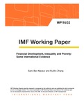 Financial Development, Inequality and Poverty : Some International Evidence