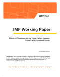 Effects of Timeliness on the Trade Pattern between Primary and Processed Goods