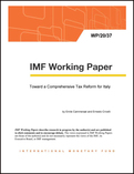Toward a Comprehensive Tax Reform for Italy